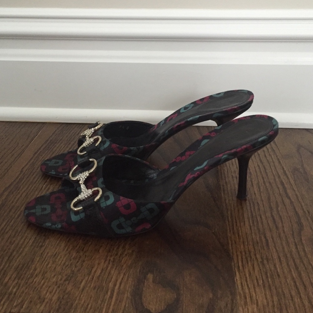 Gucci satin mules with crystals Sz 9.5 - Picture 3 of 6
